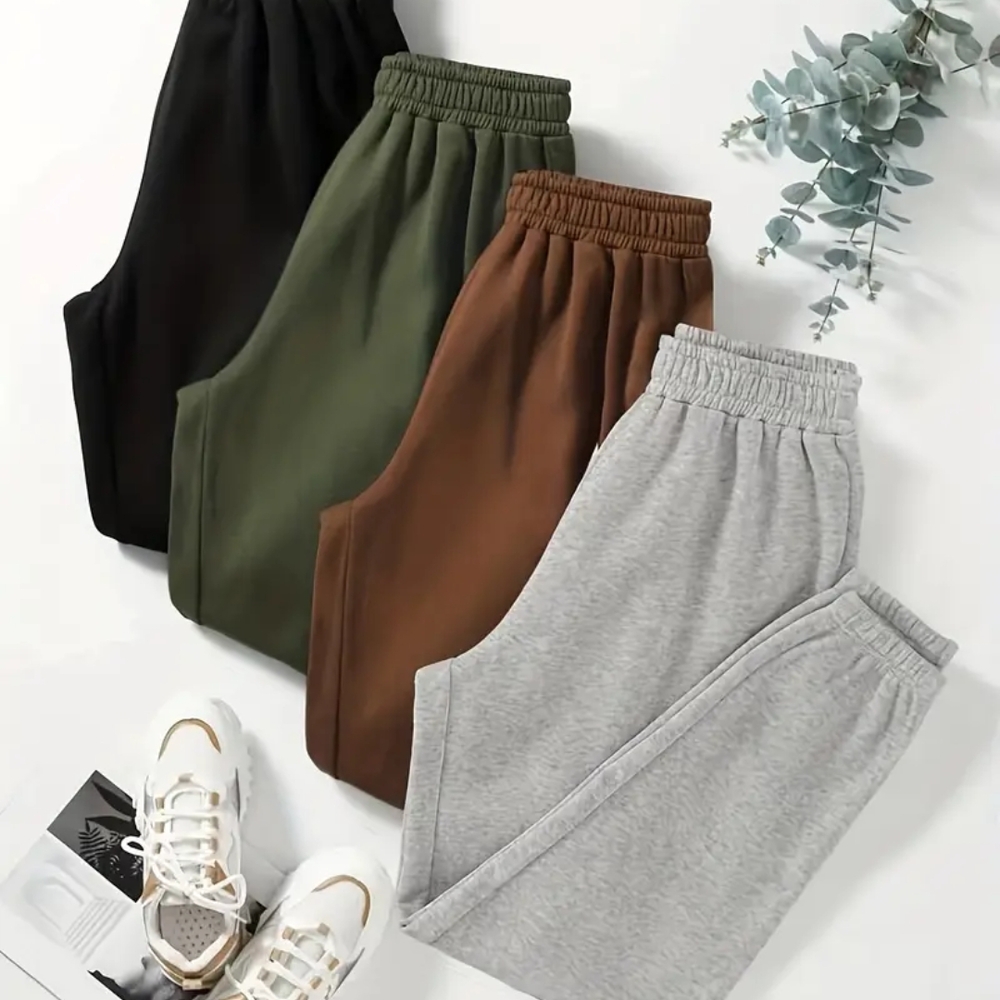 Women's Joggers in Black, Green, Brown, and Gray